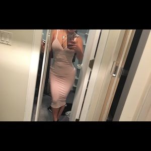 Nude pink bandage dress size medium